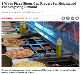 3 ways pizza shops can prepare for heightened Thanksgiving demand