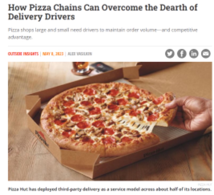 How pizza chains can overcome the dearth of delivery drivers