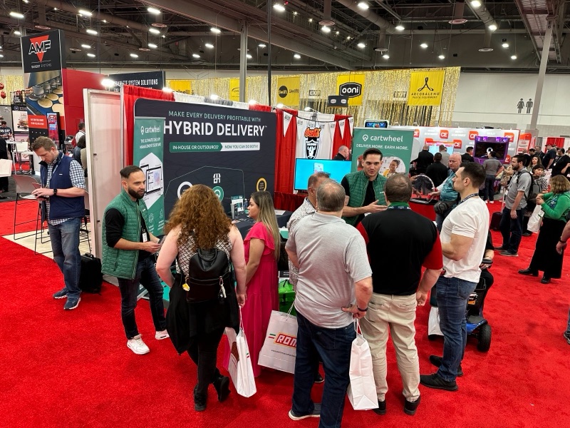 Cartwheel Hybrid Delivery booth at the expo
